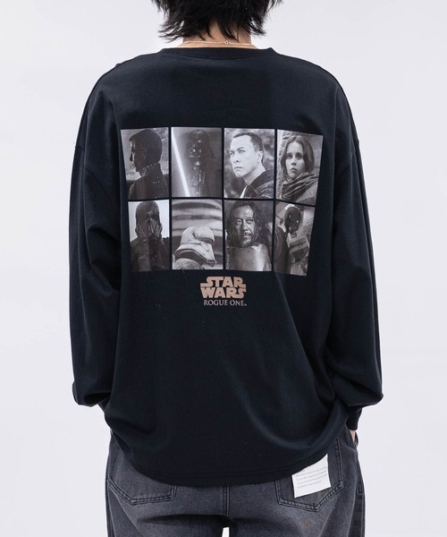 STAR WARS（スターウォーズ）の「【k】〔Star Wars〕Rogue One バリエーションプリント ロンT（Tシャツ/カットソー・メンズ・ホワイト系2/ホワイト系1/ブラック系2/ブラック系1・MEDIUM/LARGE）」の4枚目の写真