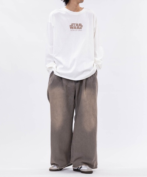 STAR WARS（スターウォーズ）の「【k】〔Star Wars〕Rogue One バリエーションプリント ロンT（Tシャツ/カットソー・メンズ・ホワイト系2/ホワイト系1/ブラック系2/ブラック系1・MEDIUM/LARGE）」の20枚目の写真