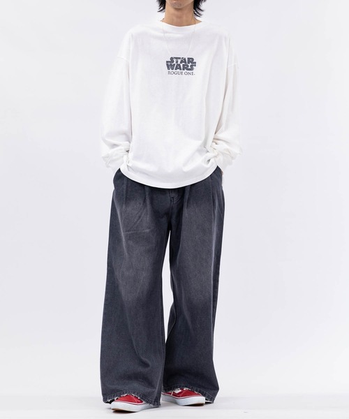 STAR WARS（スターウォーズ）の「【k】〔Star Wars〕Rogue One バリエーションプリント ロンT（Tシャツ/カットソー・メンズ・ホワイト系2/ホワイト系1/ブラック系2/ブラック系1・MEDIUM/LARGE）」の8枚目の写真