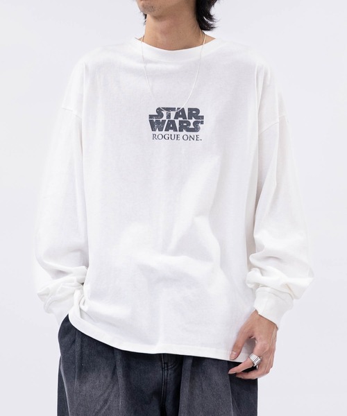 STAR WARS（スターウォーズ）の「【k】〔Star Wars〕Rogue One バリエーションプリント ロンT（Tシャツ/カットソー・メンズ・ホワイト系2/ホワイト系1/ブラック系2/ブラック系1・MEDIUM/LARGE）」の5枚目の写真