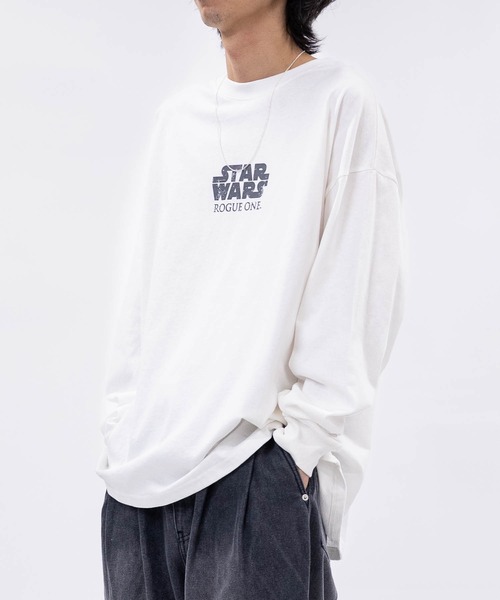 STAR WARS（スターウォーズ）の「【k】〔Star Wars〕Rogue One バリエーションプリント ロンT（Tシャツ/カットソー・メンズ・ホワイト系2/ホワイト系1/ブラック系2/ブラック系1・MEDIUM/LARGE）」の6枚目の写真