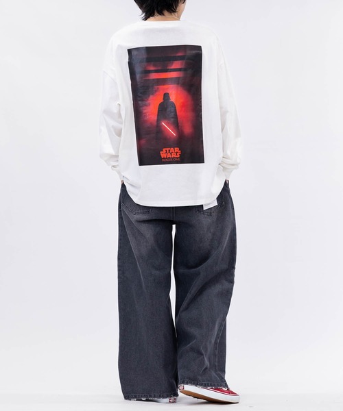 STAR WARS（スターウォーズ）の「【k】〔Star Wars〕Rogue One バリエーションプリント ロンT（Tシャツ/カットソー・メンズ・ホワイト系2/ホワイト系1/ブラック系2/ブラック系1・MEDIUM/LARGE）」の10枚目の写真