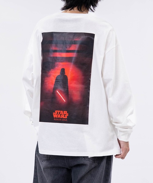 STAR WARS（スターウォーズ）の「【k】〔Star Wars〕Rogue One バリエーションプリント ロンT（Tシャツ/カットソー・メンズ・ホワイト系2/ホワイト系1/ブラック系2/ブラック系1・MEDIUM/LARGE）」の7枚目の写真