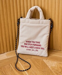 coen | ロゴ刺繍コーデュロイショルダーバッグ(ショルダーバッグ)