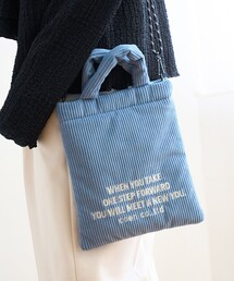 coen | ロゴ刺繍コーデュロイショルダーバッグ(ショルダーバッグ)