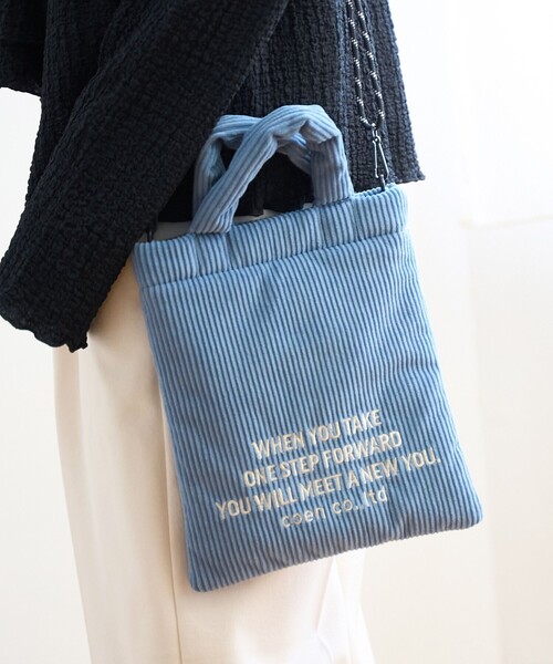 セール】ロゴ刺繍コーデュロイショルダーバッグ（ショルダーバッグ