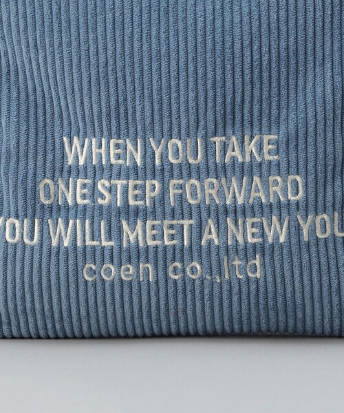 coen(コーエン)の「ロゴ刺繍コーデュロイショルダーバッグ(ショルダーバッグ・レディース・ナチュラル/ライトブルー/ダークグレー/オレンジ・FREE)」の18枚目の写真