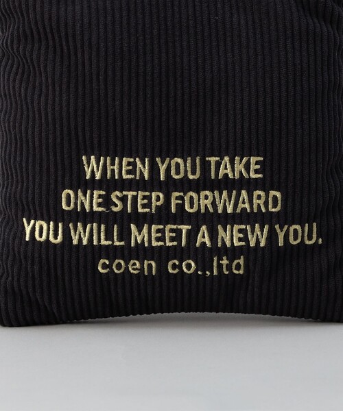 coen(コーエン)の「ロゴ刺繍コーデュロイショルダーバッグ(ショルダーバッグ・レディース・ナチュラル/ライトブルー/ダークグレー/オレンジ・FREE)」の15枚目の写真