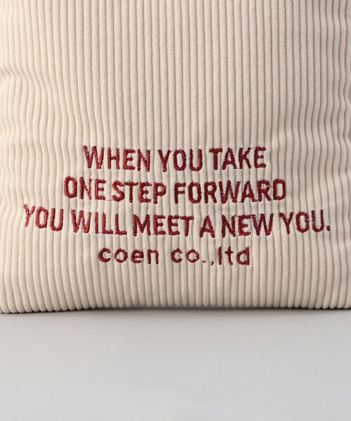 coen(コーエン)の「ロゴ刺繍コーデュロイショルダーバッグ(ショルダーバッグ・レディース・ナチュラル/ライトブルー/ダークグレー/オレンジ・FREE)」の11枚目の写真