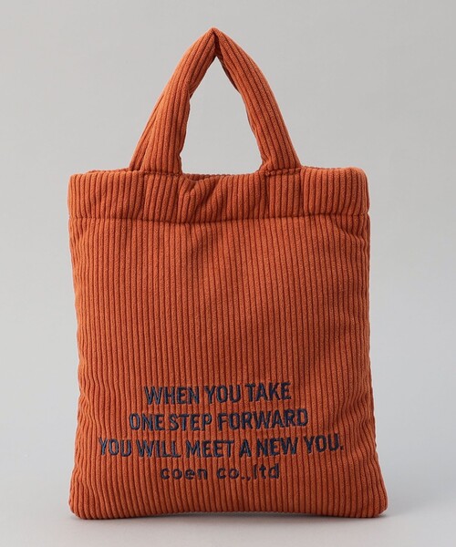 coen(コーエン)の「ロゴ刺繍コーデュロイショルダーバッグ(ショルダーバッグ・レディース・ナチュラル/ライトブルー/ダークグレー/オレンジ・FREE)」の8枚目の写真