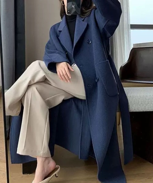 CADBURY（キャドバリー）の「ﾁｪｽﾀｰﾛﾝｸﾞｺｰﾄ（チェスターコート・レディース・ブラック/ネイビー・X-LARGE/LARGE/MEDIUM）」の7枚目の写真