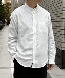 ikka | イージ－ケアネルバンドカラーシャツ(シャツ/ブラウス)