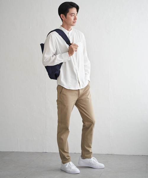 ikka(イッカ)の「イージ-ケアネルバンドカラーシャツ(シャツ/ブラウス・メンズ・ホワイト/チャコール/ブラック/ネイビー・S/M/L/XL)」の6枚目の写真