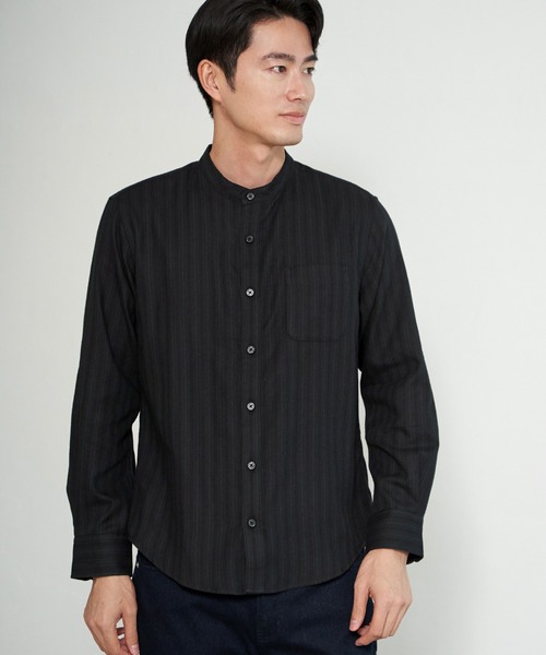 ikka(イッカ)の「イージ-ケアネルバンドカラーシャツ(シャツ/ブラウス・メンズ・ホワイト/チャコール/ブラック/ネイビー・S/M/L/XL)」の17枚目の写真