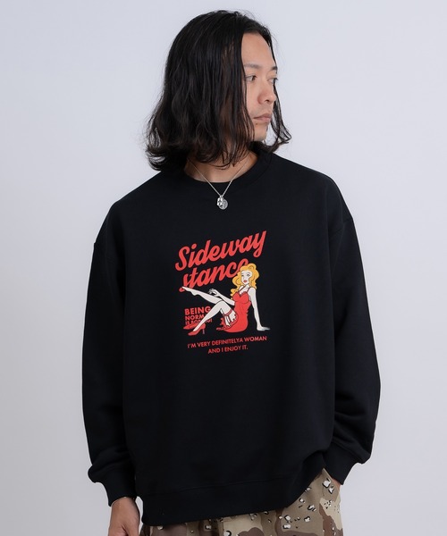 SIDEWAY STANCE（サイドウェイスタンス）の「【入荷禁止】プリント スウェット プルパーカー（スウェット・メンズ・ブラック/グレー/ライトグレー/グレー系1/ライトグレー系/ブラック系1/ブラック系/グレー系/ライトグレー系1・SMALL/LARGE/MEDIUM/X-LARGE）」の4枚目の写真