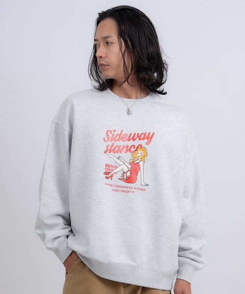 SIDEWAY STANCE（サイドウェイスタンス）の「【入荷禁止】プリント スウェット プルパーカー（スウェット・メンズ・ブラック/グレー/ライトグレー/グレー系1/ライトグレー系/ブラック系1/ブラック系/グレー系/ライトグレー系1・SMALL/LARGE/MEDIUM/X-LARGE）」の7枚目の写真