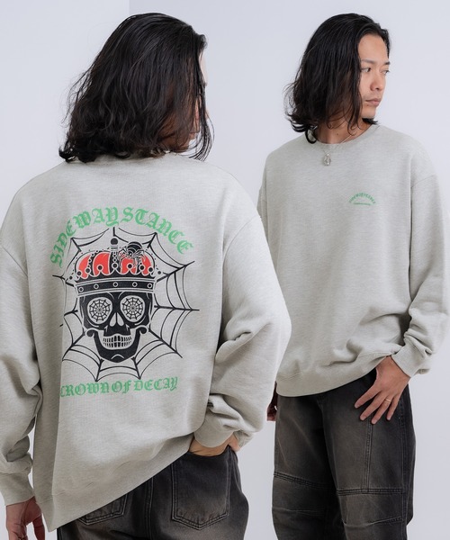 SIDEWAY STANCE（サイドウェイスタンス）の「【入荷禁止】プリント スウェット プルパーカー（スウェット・メンズ・ブラック/グレー/ライトグレー/グレー系1/ライトグレー系/ブラック系1/ブラック系/グレー系/ライトグレー系1・SMALL/LARGE/MEDIUM/X-LARGE）」の8枚目の写真