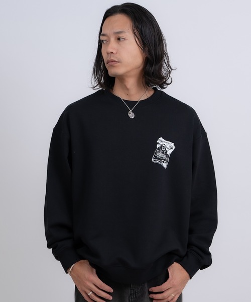 SIDEWAY STANCE（サイドウェイスタンス）の「【入荷禁止】プリント スウェット プルパーカー（スウェット・メンズ・ブラック/グレー/ライトグレー/グレー系1/ライトグレー系/ブラック系1/ブラック系/グレー系/ライトグレー系1・SMALL/LARGE/MEDIUM/X-LARGE）」の2枚目の写真