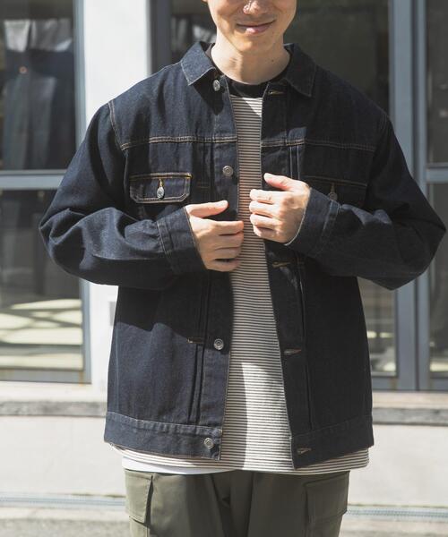ITEMS URBANRESEARCH(アイテムズ アーバンリサーチ)の「DENIM JACKET TYPE 2nd(デニムジャケット・メンズ・インディゴブルー/ブラック・MEDIUM/LARGE)」の4枚目の写真