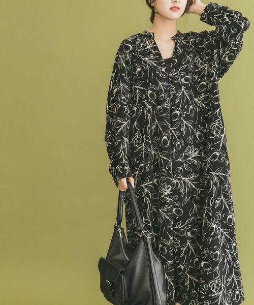 セール】フラワープリントワンピース（ワンピース）｜ITEMS