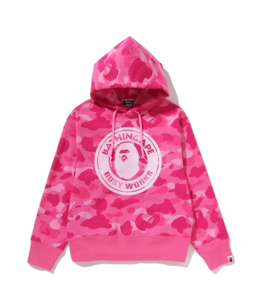 A BATHING APE（アベイシングエイプ）の「COLOR CAMO BUSY WORKS PULLOVER HOODIE（パーカー・レディース・ピンク/ネイビー・SMALL/MEDIUM）」の2枚目の写真