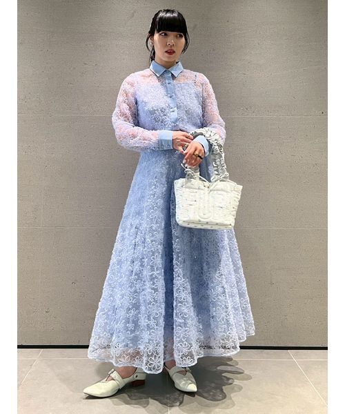 FURFUR（ファーファー）の「立体フラワーレースブラウス（シャツ/ブラウス・レディース・ホワイト/ブラック/サックスブルー・F）」の15枚目の写真