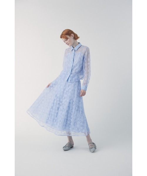 FURFUR（ファーファー）の「立体フラワーレースブラウス（シャツ/ブラウス・レディース・ホワイト/ブラック/サックスブルー・F）」の7枚目の写真