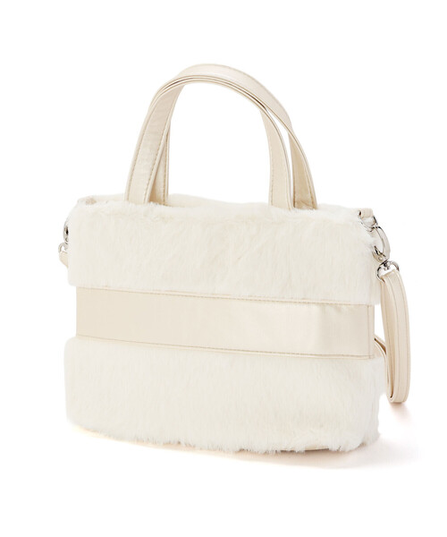 BeBe（ベベ）の「リボンベルトファー2wayバッグ（ショルダーバッグ・キッズ・ピンク/オフホワイト・FREE）」の9枚目の写真