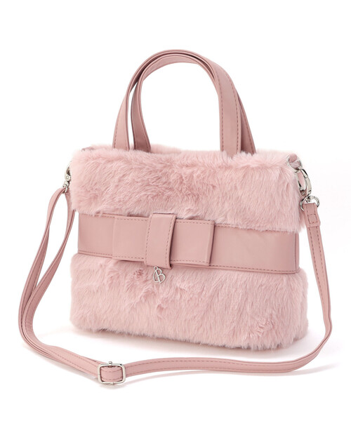 BeBe（ベベ）の「リボンベルトファー2wayバッグ（ショルダーバッグ・キッズ・ピンク/オフホワイト・FREE）」の8枚目の写真