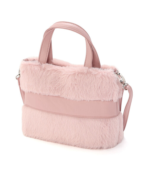 BeBe（ベベ）の「リボンベルトファー2wayバッグ（ショルダーバッグ・キッズ・ピンク/オフホワイト・FREE）」の6枚目の写真