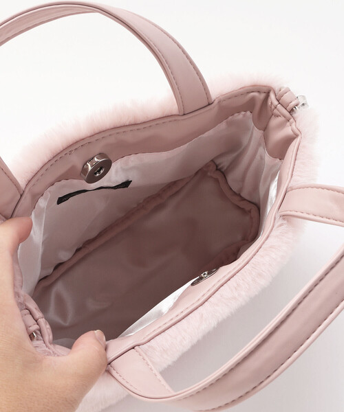 BeBe（ベベ）の「リボンベルトファー2wayバッグ（ショルダーバッグ・キッズ・ピンク/オフホワイト・FREE）」の14枚目の写真