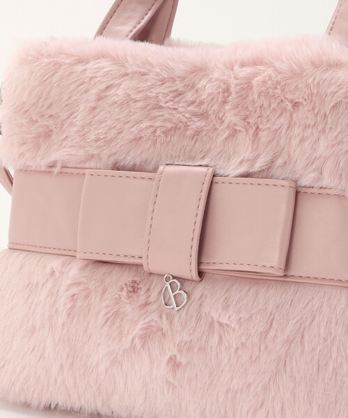 BeBe（ベベ）の「リボンベルトファー2wayバッグ（ショルダーバッグ・キッズ・ピンク/オフホワイト・FREE）」の5枚目の写真