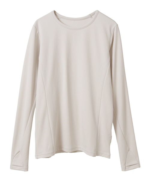 Julier Yoga and Relax(ジュリエヨガアンドリラックス)の「Julier ジェントルスムースロングスリーブプルオーバー(Tシャツ/カットソー・レディース・ベージュ/チャコール/ラベンダー・1/0)」の3枚目の写真
