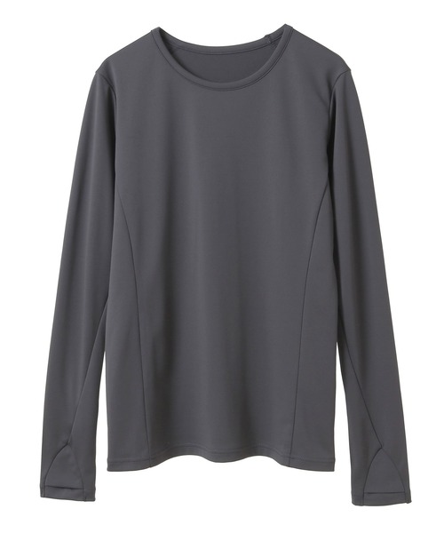 Julier Yoga and Relax(ジュリエヨガアンドリラックス)の「Julier ジェントルスムースロングスリーブプルオーバー(Tシャツ/カットソー・レディース・ベージュ/チャコール/ラベンダー・1/0)」の2枚目の写真