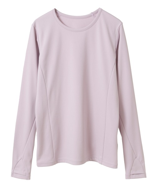 Julier Yoga and Relax(ジュリエヨガアンドリラックス)の「Julier ジェントルスムースロングスリーブプルオーバー(Tシャツ/カットソー・レディース・ベージュ/チャコール/ラベンダー・1/0)」の6枚目の写真