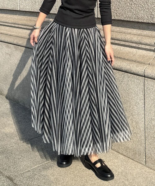 JENNE(ジェンヌ)の「JENNEボリュームチュールスカート(スカート・レディース・ピンク/ブラック/レオパード・MEDIUM/LARGE/SMALL)」の9枚目の写真