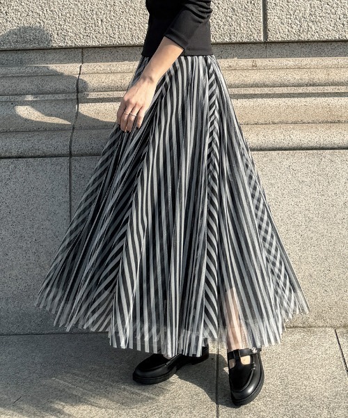 JENNE(ジェンヌ)の「JENNEボリュームチュールスカート(スカート・レディース・ピンク/ブラック/レオパード・MEDIUM/LARGE/SMALL)」の10枚目の写真