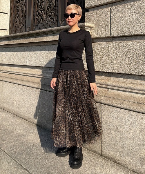 JENNE(ジェンヌ)の「JENNEボリュームチュールスカート(スカート・レディース・ピンク/ブラック/レオパード・MEDIUM/LARGE/SMALL)」の14枚目の写真