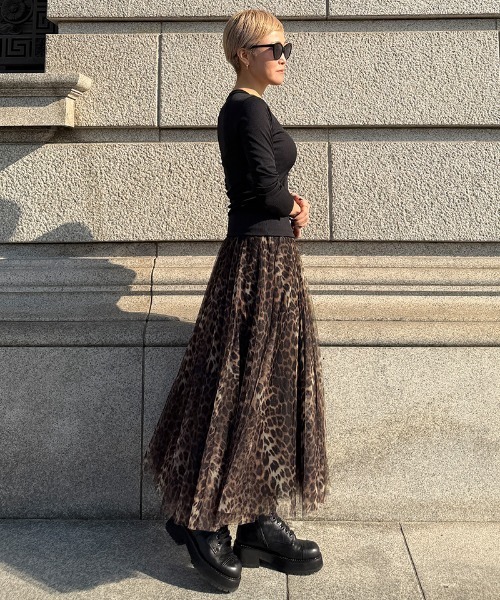 JENNE(ジェンヌ)の「JENNEボリュームチュールスカート(スカート・レディース・ピンク/ブラック/レオパード・MEDIUM/LARGE/SMALL)」の17枚目の写真