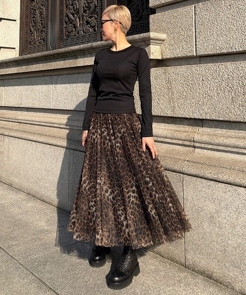 JENNE(ジェンヌ)の「JENNEボリュームチュールスカート(スカート・レディース・ピンク/ブラック/レオパード・MEDIUM/LARGE/SMALL)」の18枚目の写真