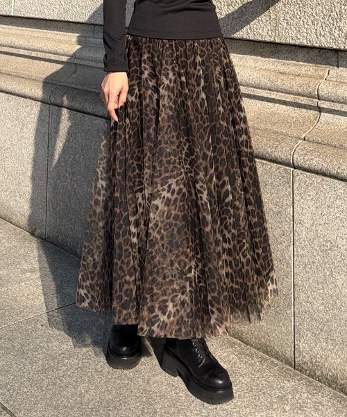 JENNE(ジェンヌ)の「JENNEボリュームチュールスカート(スカート・レディース・ピンク/ブラック/レオパード・MEDIUM/LARGE/SMALL)」の19枚目の写真