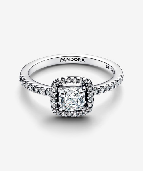 PANDORA(パンドラ)の「スパークリング スクエア ハロー リング(リング・レディース・シルバー・48/50/52/54/56/58/60)」の2枚目の写真