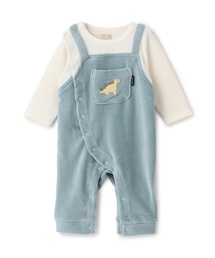 a*n様 新品 ロンパース ブルー 80 ロンパース（ブルー・ネイビー/青色系・無地）ファッション通販