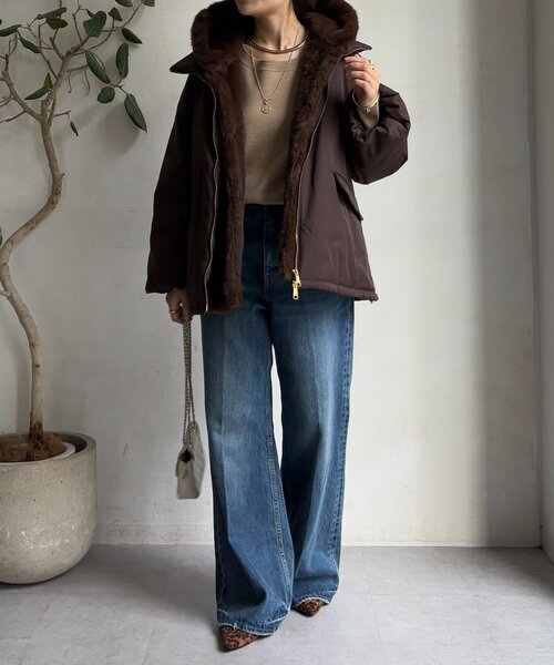 DouDou（ドゥドゥ）の「ファー取り外し2WAYコート（その他アウター