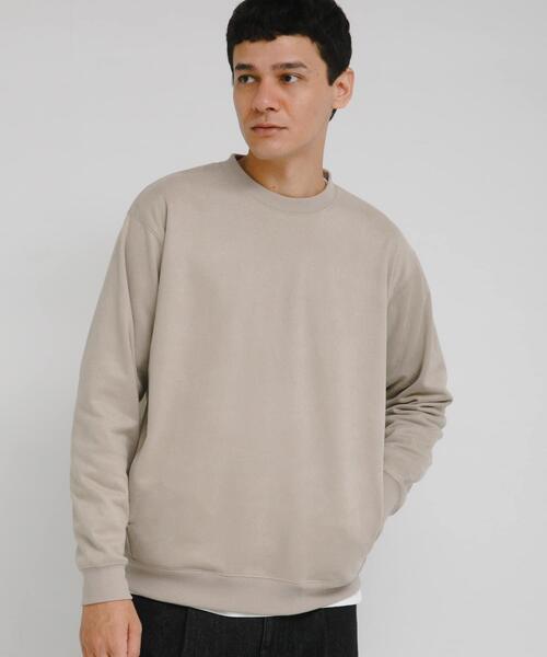 URBAN RESEARCH Sonny Label(アーバンリサーチサニーレーベル)の「クリーミータッチクルーネックプルオーバー(スウェット・メンズ・ブルー/チャコールグレー/ベージュ系その他・MEDIUM/LARGE/X-LARGE)」の4枚目の写真