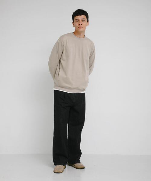 URBAN RESEARCH Sonny Label(アーバンリサーチサニーレーベル)の「クリーミータッチクルーネックプルオーバー(スウェット・メンズ・ブルー/チャコールグレー/ベージュ系その他・MEDIUM/LARGE/X-LARGE)」の9枚目の写真