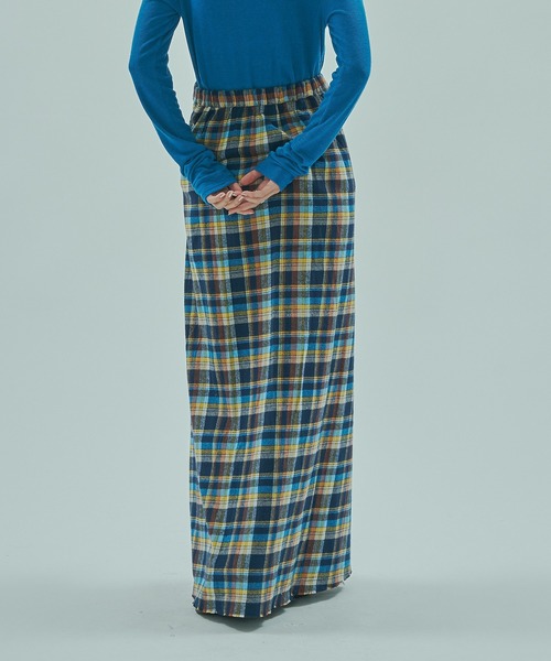 INDIA IS BEAUTIFUL（インディアイズビューティフル）の「【ROSE BUD別注】INDIA IS BEAUTIFUL/3WAY FLANNEL SHIRT SKIRT（スカート・レディース・レッド/ブルー・ONE SIZE）」の5枚目の写真