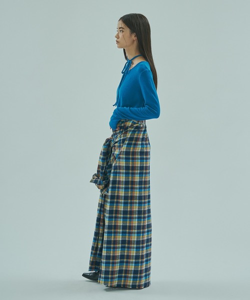 INDIA IS BEAUTIFUL（インディアイズビューティフル）の「【ROSE BUD別注】INDIA IS BEAUTIFUL/3WAY FLANNEL SHIRT SKIRT（スカート・レディース・レッド/ブルー・ONE SIZE）」の8枚目の写真