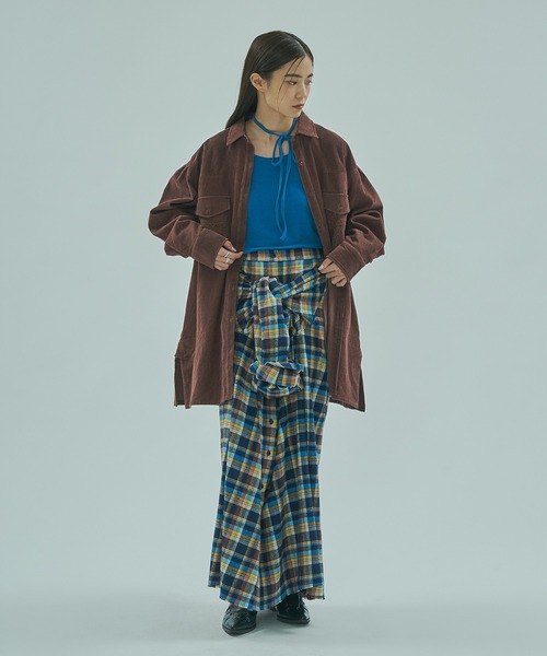 セール】【ROSE BUD別注】INDIA IS BEAUTIFUL/3WAY FLANNEL SHIRT