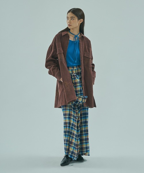 INDIA IS BEAUTIFUL（インディアイズビューティフル）の「【ROSE BUD別注】INDIA IS BEAUTIFUL/3WAY FLANNEL SHIRT SKIRT（スカート・レディース・レッド/ブルー・ONE SIZE）」の13枚目の写真